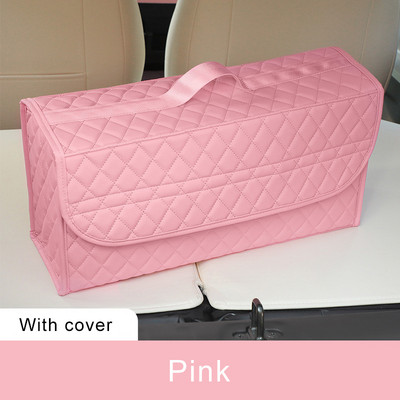 Mini autó csomagtartó tárolódoboz vízálló PU bőr pánt rendszerező autóban összecsukható tárolóeszköz táska autó tárolódoboz