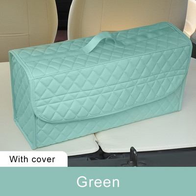 Mini autó csomagtartó tárolódoboz vízálló PU bőr pánt rendszerező autóban összecsukható tárolóeszköz táska autó tárolódoboz