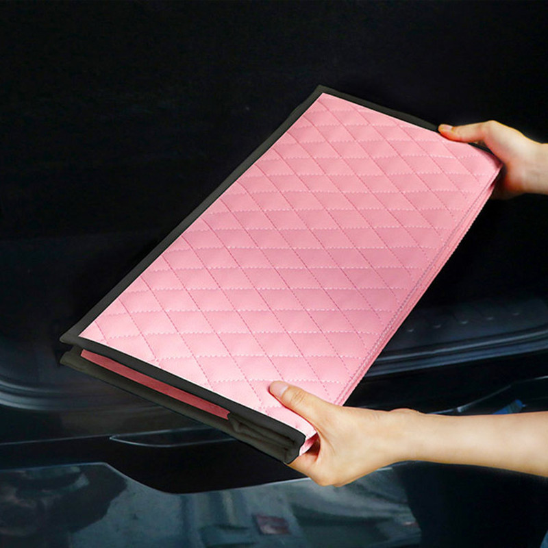 Mini autó csomagtartó tárolódoboz vízálló PU bőr pánt rendszerező autóban összecsukható tárolóeszköz táska autó tárolódoboz