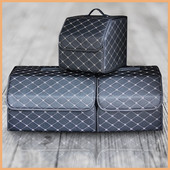 Automobilio bagažinės laikymo dėžė Sulankstoma automobilio bagažinės laikymo tvarkyklė Didelės talpos automatinis daugiafunkcis įrankis Sandėliavimo krepšys Tvarkymas Oda