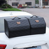 Sklopiva kutija za pohranu u prtljažniku automobila Organizator velikog kapaciteta Višenamjenska sklopiva kožna kutija za alate u prtljažniku Skladištenje auto pribora