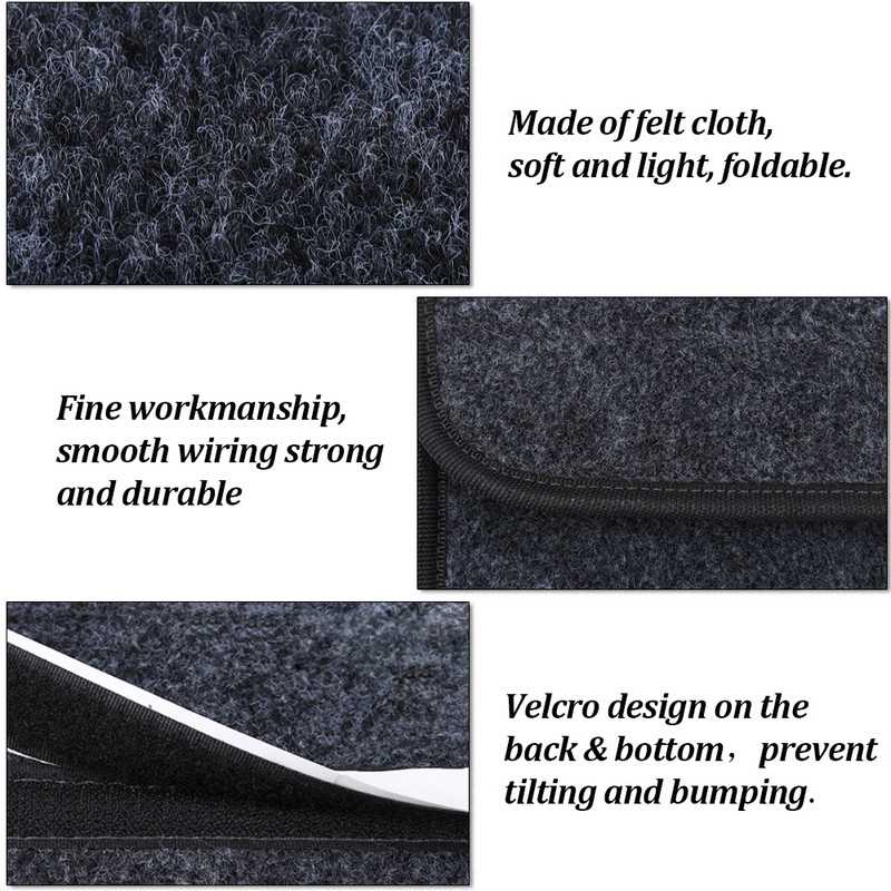 Geantă de depozitare automată, cutie organizatoare pentru portbagaj, cutie de depozitare din pânză din pâslă, container de marfă auto, saci de ordonare cu buzunare multiple, accesorii auto