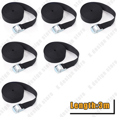 6 ΤΕΜ. Ιμάντες φορτίου με πόρπη 3M για μοτοσικλέτα αυτοκινήτου με μεταλλική πόρπη Σχοινί ρυμούλκησης Ισχυρή ζώνη καστάνιας για αποσκευές