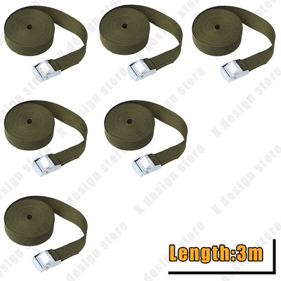 6 ΤΕΜ. Ιμάντες φορτίου με πόρπη 3M για μοτοσικλέτα αυτοκινήτου με μεταλλική πόρπη Σχοινί ρυμούλκησης Ισχυρή ζώνη καστάνιας για αποσκευές