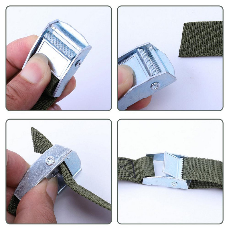 6 ΤΕΜ. Ιμάντες φορτίου με πόρπη 3M για μοτοσικλέτα αυτοκινήτου με μεταλλική πόρπη Σχοινί ρυμούλκησης Ισχυρή ζώνη καστάνιας για αποσκευές