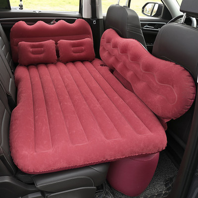Раздвоено надуваемо легло за кола Пътно легло в матрак за кола Автомобил SUV Багажник матрак Преносим комфорт за сън Автоматичен надуваем