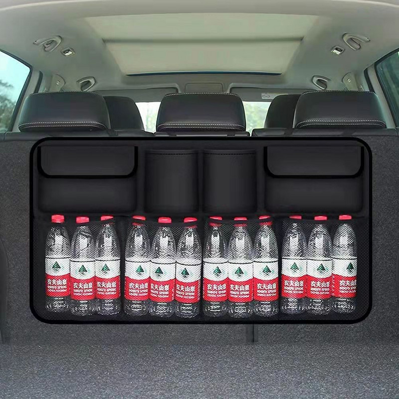 Organizator de mașină pentru scaunul din spate, plasă pentru portbagaj, plasă, geantă de depozitare, husă de buzunar, depozitare, ordonare, interior, accesorii de camping