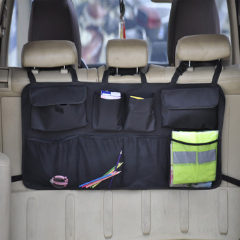 Чанта за съхранение на облегалката на задната седалка на автомобила Множество висящи мрежи Джоб Чанта за багажник Органайзер Автоматично прибиране Подреждане Аксесоари за интериор Консумативи