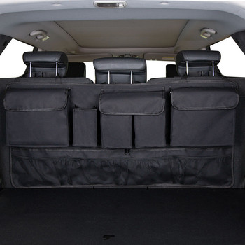 Органайзер за съхранение на багажник на кола Мрежеста чанта Задна седалка Регулируема облегалка на седалката Органайзери от плат Оксфорд Универсални многофункционални консумативи за автомобили
