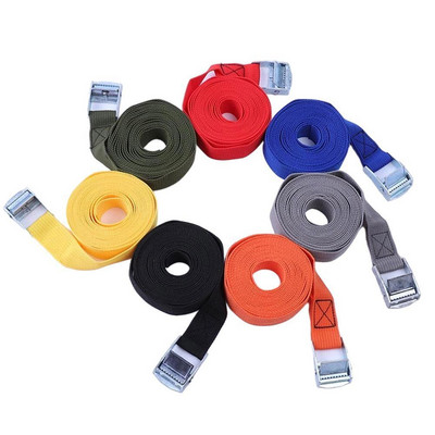 1M x25mm Car Tension Rope Tie Down Ratchet Strap Belt Car Luggage Bag Cargo Lashing With Metal Buckle Tow Rope Tensioner