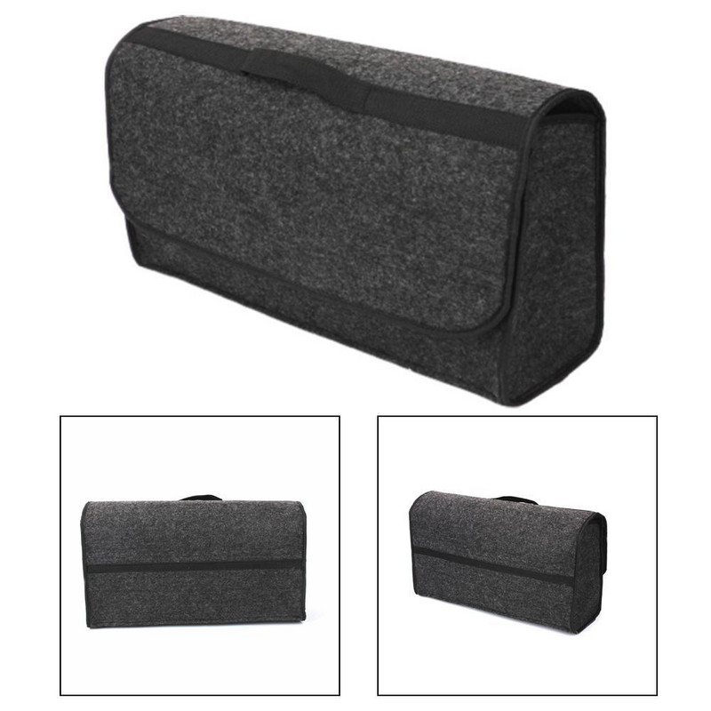 Nešiojamas sulankstomas automobilio bagažinės organizatorius, veltinio audinio laikymo dėklas Auto vidaus konteinerių krepšių dėžės tvarkymas visoms transporto priemonėms