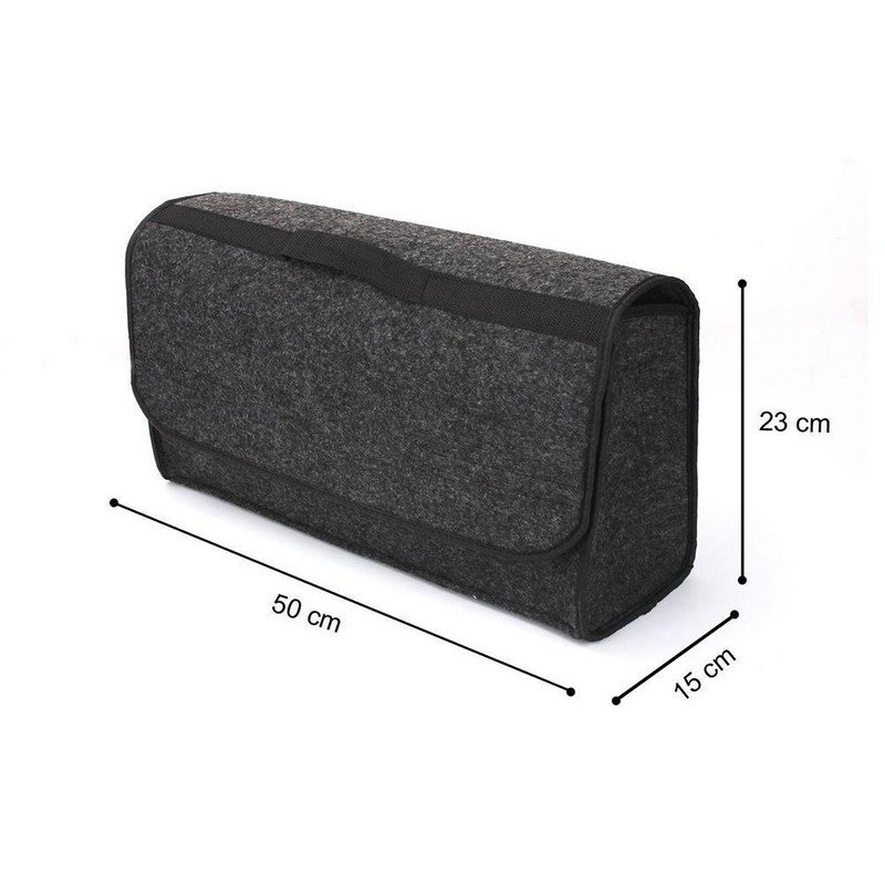 Nešiojamas sulankstomas automobilio bagažinės organizatorius, veltinio audinio laikymo dėklas Auto vidaus konteinerių krepšių dėžės tvarkymas visoms transporto priemonėms