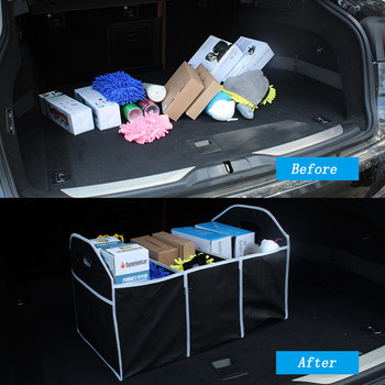 Универсален органайзер за багажник на кола Кутия Играчки Контейнери за съхранение на храна Чанти Авто интериорни аксесоари Органайзери за багажник НОВО