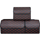 Cutie de depozitare portbagajul mașinii Geantă pliabilă din piele Organizator de înaltă capacitate pentru mașină, depozitare, ordonare, cutie de depozitare de călătorie, accesorii auto