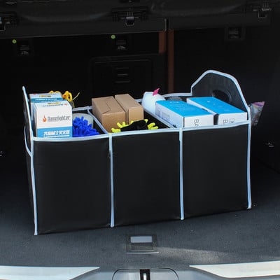 Universal Car Trunk Organizer Box Παιχνίδια αποθήκευσης τροφίμων Τσάντες δοχείου αυτοκινήτου Εσωτερικά αξεσουάρ διοργανωτές πορτμπαγκάζ