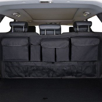 Органайзер за багажник на кола с много джобове, висяща чанта за съхранение на задната седалка с 9 джоба, водоустойчив Универсален джоб за съхранение от оксфордски плат