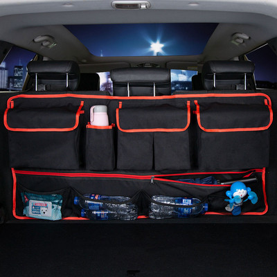 Multi-Pocket Car Trunk Organizer Hanging Back Seat Storage Bag with 9 Pockets Waterproof Oxford Cloth Universal Storage Pocket