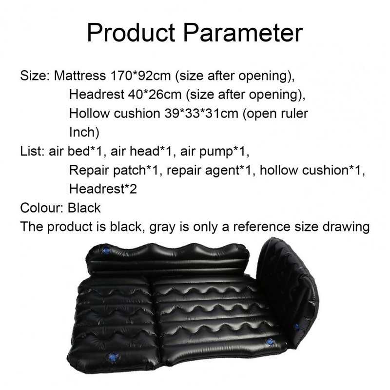 Automatski madrac na napuhavanje Valoviti višenamjenski jastuk Automobilski zračni krevet za spavanje Specijalni zračni madrac za automobil Putni krevet