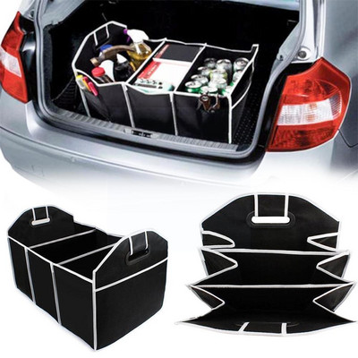 Car Trunk Organizer Box Μεγάλης χωρητικότητας Auto Storage Αποθήκευση Κουτί αποθήκευσης Τσάντα τακτοποίησης έκτακτης ανάγκης J1I9