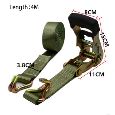 1Set Gesp Tie-Down Riem Cargo Bandjes Voor Auto Motor Sterk Voor Bagage Tas Ratchet Fiets Met Touw riem Metalen Gesp Tow