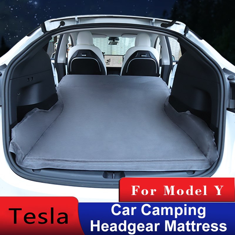 KEKT autós speciális légmatrac fejterelő kempingutazás Tesla Model Y 2022-hez Tartozékok Hordozható puha alvó felnőttágy