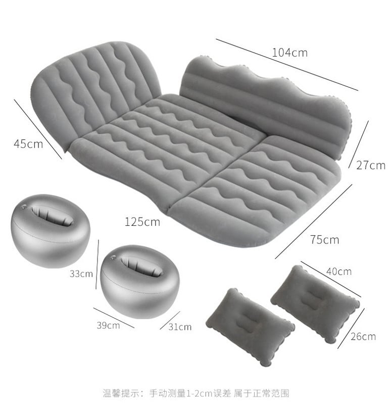 Felfújható matrac Kanapé Air Bed Sleep Rest Autós utazóágy Univerzális autós üléságy Többfunkciós szabadtéri kempingezéshez Beach