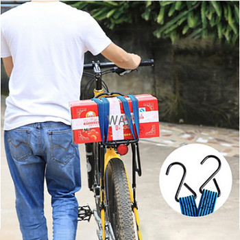Αξεσουάρ ποδηλάτου Ελαστικά καουτσούκ Σχοινί αποσκευών Σχοινί Γάντζοι Ποδήλατα Σχοινί Ποδήλατο Σχέδιο αποσκευών οροφής Λουράκι σταθερό γάντζο