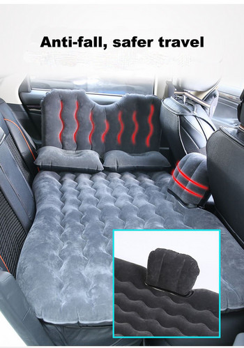 Αναβαθμισμένο φουσκωτό στρώμα αέρα κρεβατιού για ταξίδια αυτοκινήτου στο πίσω κάθισμα Φορητό μαξιλάρι καναπέ-κρεβάτι κάμπινγκ με στήριγμα πλάτης που ταιριάζει στο Universal SUV