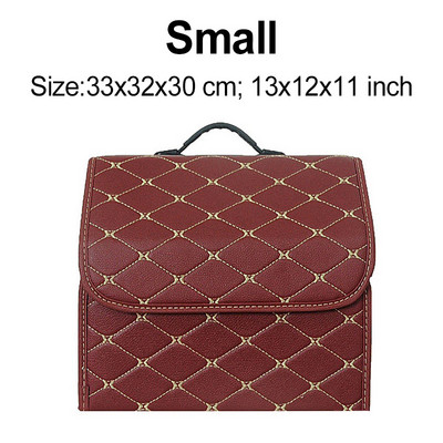 Automobilio bagažinės tvarkyklė Sulankstoma odinė laikymo dėžė Auto sulankstomas daiktadėžės maišelis automobiliams visureigio bagažinės tvarkyklė