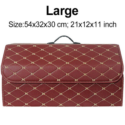 Automobilio bagažinės tvarkyklė Sulankstoma odinė laikymo dėžė Auto sulankstomas daiktadėžės maišelis automobiliams visureigio bagažinės tvarkyklė