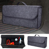 Összehajtható autós csomagtartó rendszerező filcszövet tárolódoboz tok, autó belső tárolás, rendrakás csomagtartó doboz táska