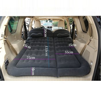 Κρεβάτι ταξιδιού αυτοκινήτου Πίσω κάθισμα Πτυσσόμενο διπλό στρώμα μπαούλο φουσκωτό στρώμα αέρα Μαξιλάρι εξωτερικού χώρου Κάμπινγκ κρεβάτι ύπνου