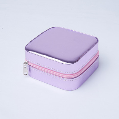 2021 Afișaj Organizator de bijuterii Cutii pentru bijuterii de călătorie Cutie portabilă pentru bijuterii de călătorie Organizator de depozitare din piele Suport pentru cercei