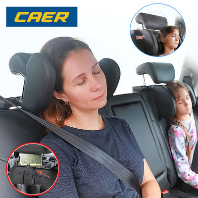 Car Seat Headrest Pillow Adjustable Head Support Pillow Car  Interior U Shaped Pillow Travel Sleeping Cushion for Kids Adults