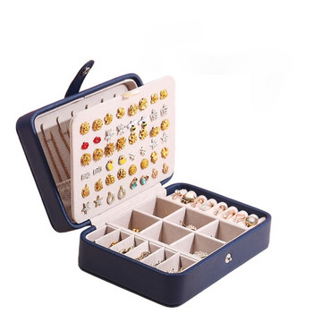 2022 Jewelry Box PU Δερμάτινα κοσμήματα Storage Earring Boxes Συσκευασία αποθήκευσης θήκη βιτρίνας για δώρο για κορίτσι ταξιδιού στο σπίτι