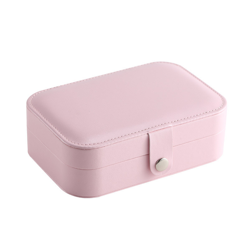 2020 Organizator universal de bijuterii Afișaj Cutii pentru bijuterii de călătorie Cutie portabilă pentru bijuterii Buton Depozitare piele Fermoar Bijutieri