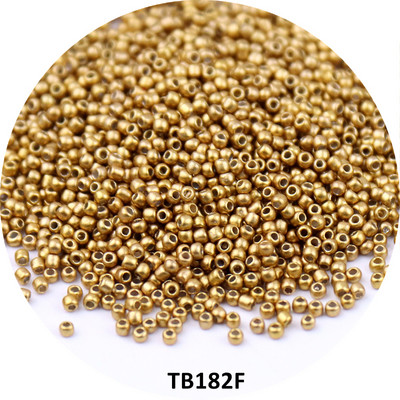 Χρυσές 15/0 Ιαπωνικές σπόροι 1,5 mm Ομοιόμορφες μεταλλικές χάλκινες στρογγυλές γυάλινες χάντρες για κοσμήματα κατασκευής ενδυμάτων DIY