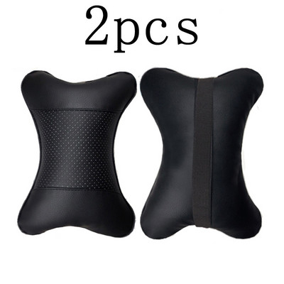 Auto kaelapadjad mõlemal küljel Pu-nahast 1 tk peatoe komplekt peavalu leevendamiseks täidetud kiust universaalne autopadi