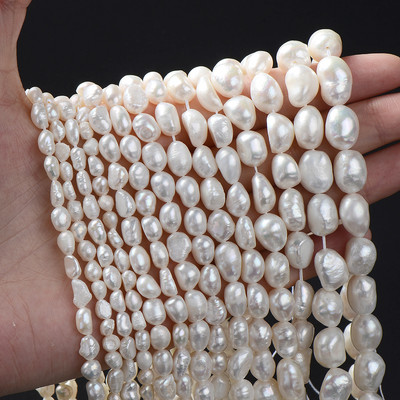 Natural Freshwater Pearl Beads Irregular Shape Punch Loose Beads for Jewelry Making DIY Bracelet Necklace Accessories 4-11mm
