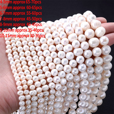 Mărgele de perle naturale de apă dulce, formă neregulată, perforate, mărgele libere pentru realizarea de bijuterii, bricolaj, brățări, colier, accesorii 4-11mm