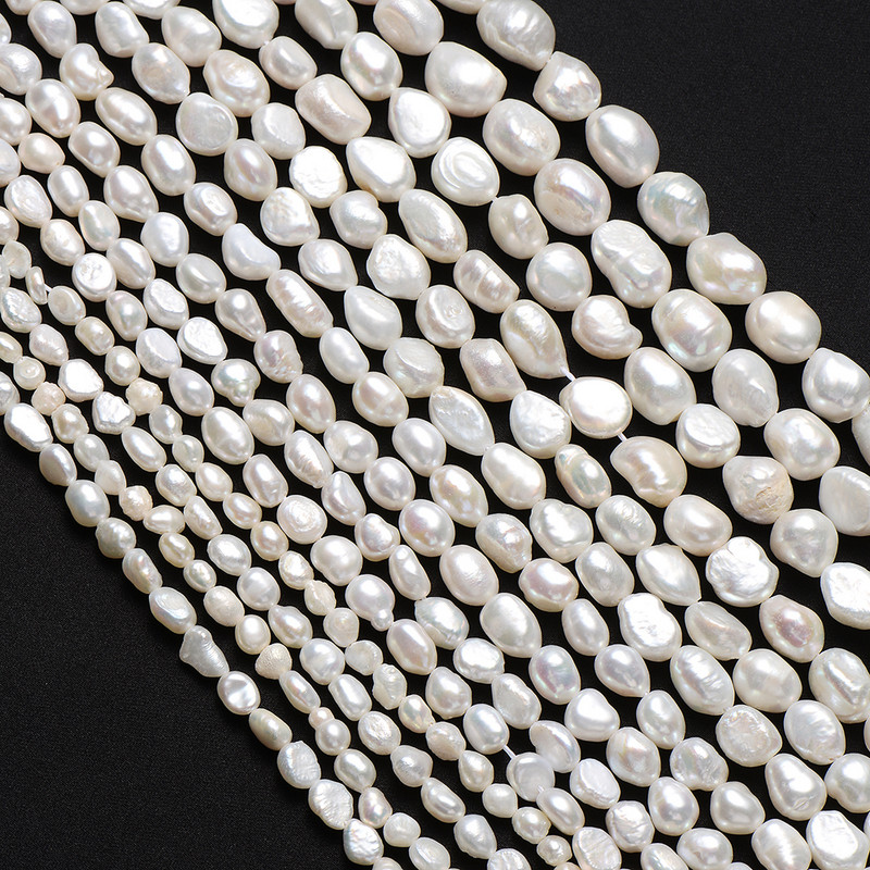 Dabiskas saldūdens pērļu krelles, neregulāras formas perforators, brīvas krelles rotaslietu izgatavošanai, DIY rokassprādzes kaklarotas aksesuāri 4-11 mm