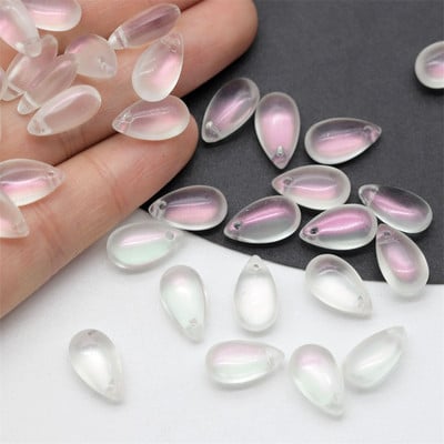 10 vnt 15x8mm ašarų krištolinio stiklo viršaus pragręžti palaidi pakabučiai karoliukai papuošalams gaminti „pasidaryk pats“ auskarų radiniai