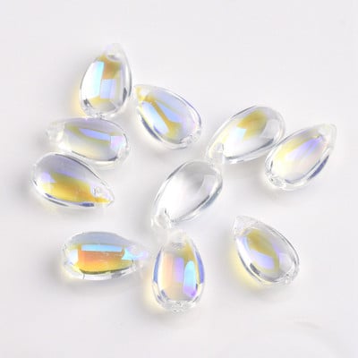 10 vnt 15x8mm ašarų krištolinio stiklo viršaus pragręžti palaidi pakabučiai karoliukai papuošalams gaminti „pasidaryk pats“ auskarų radiniai