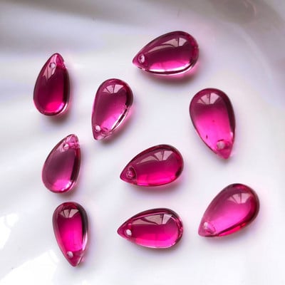 10 vnt 15x8mm ašarų krištolinio stiklo viršaus pragręžti palaidi pakabučiai karoliukai papuošalams gaminti „pasidaryk pats“ auskarų radiniai