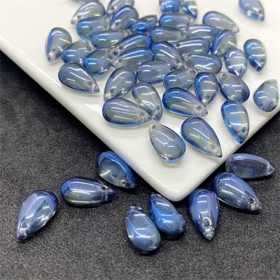 10 vnt 15x8mm ašarų krištolinio stiklo viršaus pragręžti palaidi pakabučiai karoliukai papuošalams gaminti „pasidaryk pats“ auskarų radiniai