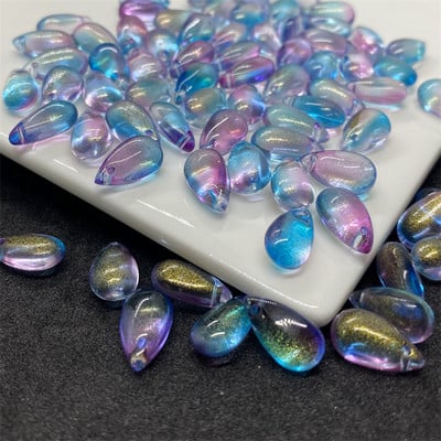 10 vnt 15x8mm ašarų krištolinio stiklo viršaus pragręžti palaidi pakabučiai karoliukai papuošalams gaminti „pasidaryk pats“ auskarų radiniai