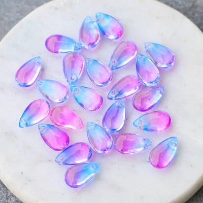 10 vnt 15x8mm ašarų krištolinio stiklo viršaus pragręžti palaidi pakabučiai karoliukai papuošalams gaminti „pasidaryk pats“ auskarų radiniai