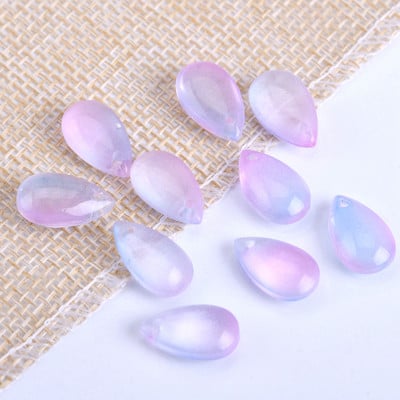 10 vnt 15x8mm ašarų krištolinio stiklo viršaus pragręžti palaidi pakabučiai karoliukai papuošalams gaminti „pasidaryk pats“ auskarų radiniai