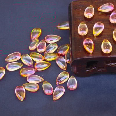 10 vnt 15x8mm ašarų krištolinio stiklo viršaus pragręžti palaidi pakabučiai karoliukai papuošalams gaminti „pasidaryk pats“ auskarų radiniai