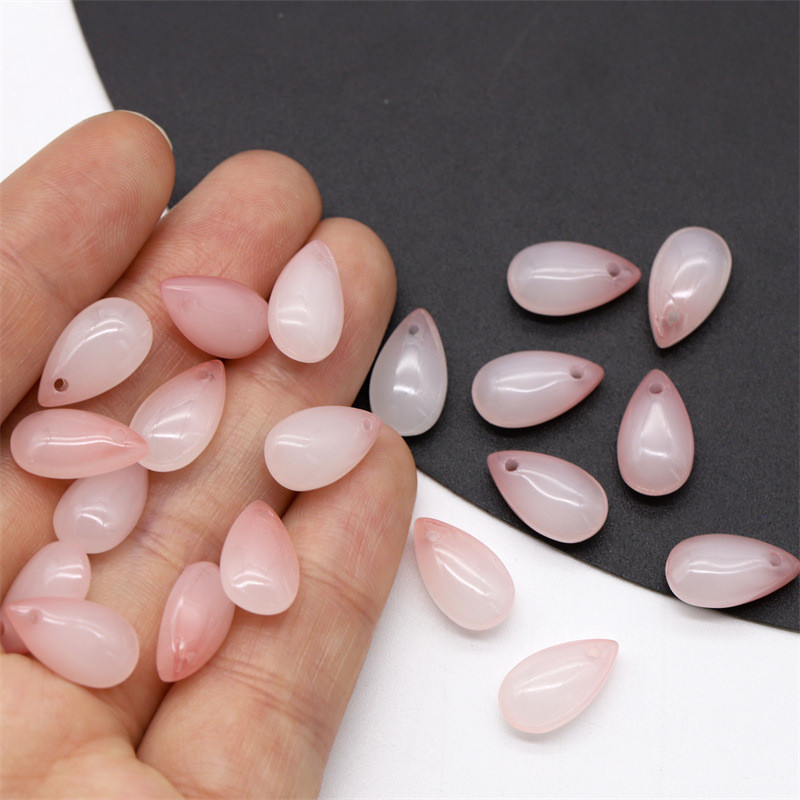 10 vnt 15x8mm ašarų krištolinio stiklo viršaus pragręžti palaidi pakabučiai karoliukai papuošalams gaminti „pasidaryk pats“ auskarų radiniai